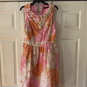 Eliza J Pink and Orange Floral Dress